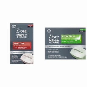 DOVE MEN   CARE Body Soap and Face Bar More Moisturizing Than Bar Soap Deep Clean Effectively Washes Away Bacteria & 3 in 1 Bar Cleanser for Body