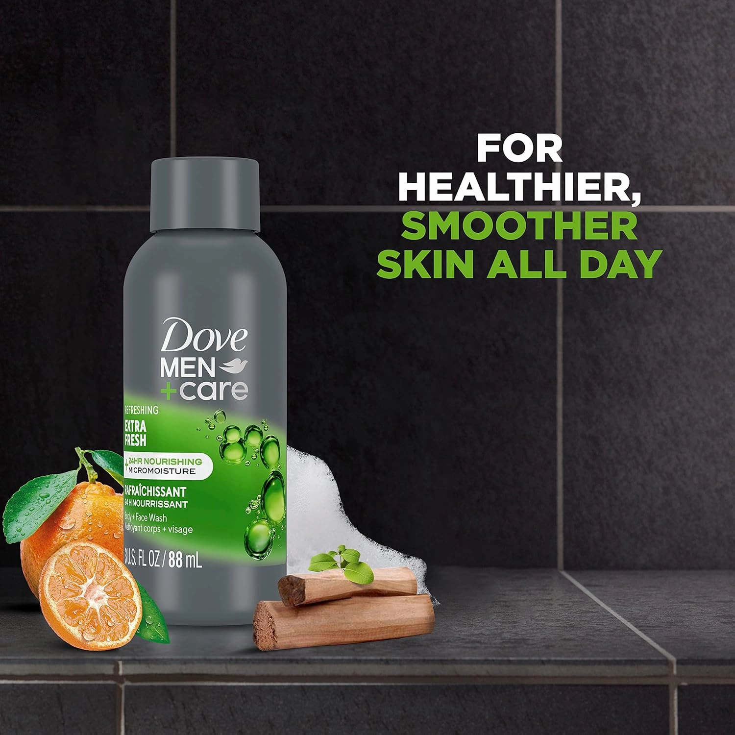 DOVE MEN   CARE Body Wash Extra Fresh 3 Ounce (Pack of 24)