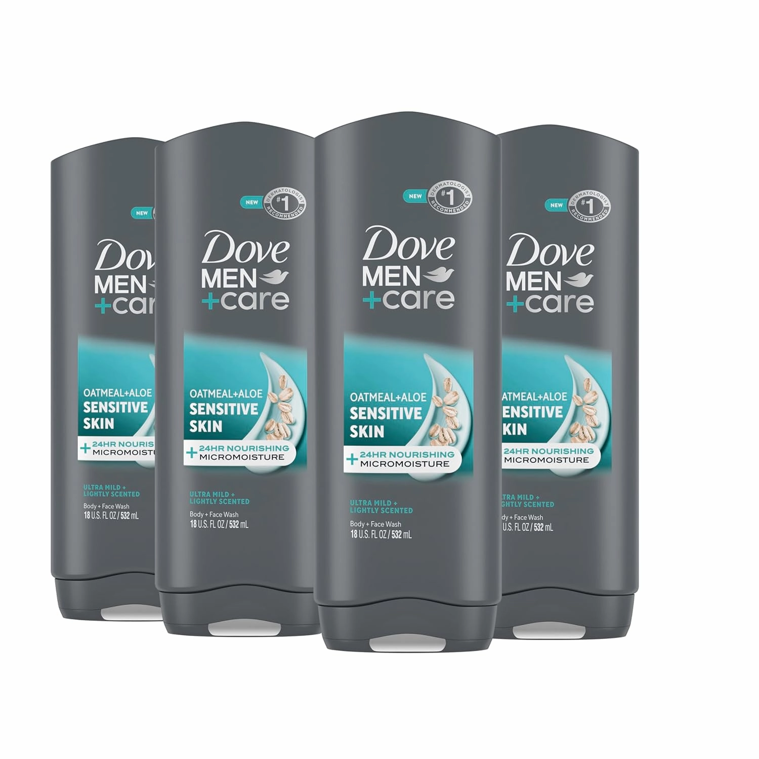 DOVE MEN   CARE Sensitive Skin Body & Face Wash 4 Count