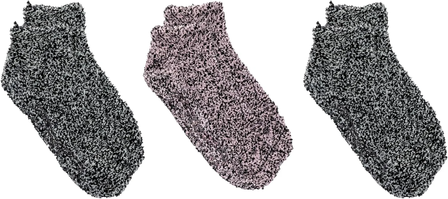 Dr. Scholl's Women's Low Cut Soothing Spa Socks-Lavender & Vitamin E Infused-2 & 3 Pairs-Bottom Grippers