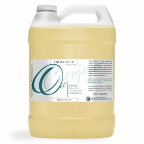 Dr Joe Lab Evening Primrose Oil 128 oz Pure Natural Cold Pressed Unrefined Extra Virgin Evening Primrose Seed Oil 1 Gallon - Moisturizing & Nourishing for Hair Skin Body Nail and Beard