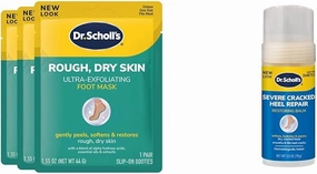 Dr. Scholl's 3 Pack Ultra Exfoliating Foot Mask and Severe Cracked Heel Repair 2.5oz Balm Bundle