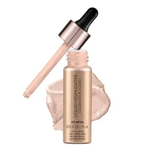 Drop & Glow Liquid Highlighter For Face Makeup | Illuminating Liquid Highlighter With Dewy Finish | Shade -Metal, 18ml