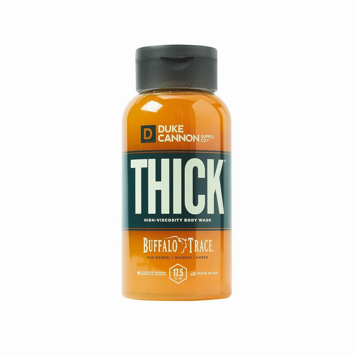 Duke Cannon THICK High Viscosity Body Wash - Bourbon Oak Barrel Scent, 17.5oz - 3X Thicker, Plant-Based, Mineral-Enriched Body Wash for Men with Woodsy Oak & Amber Notes