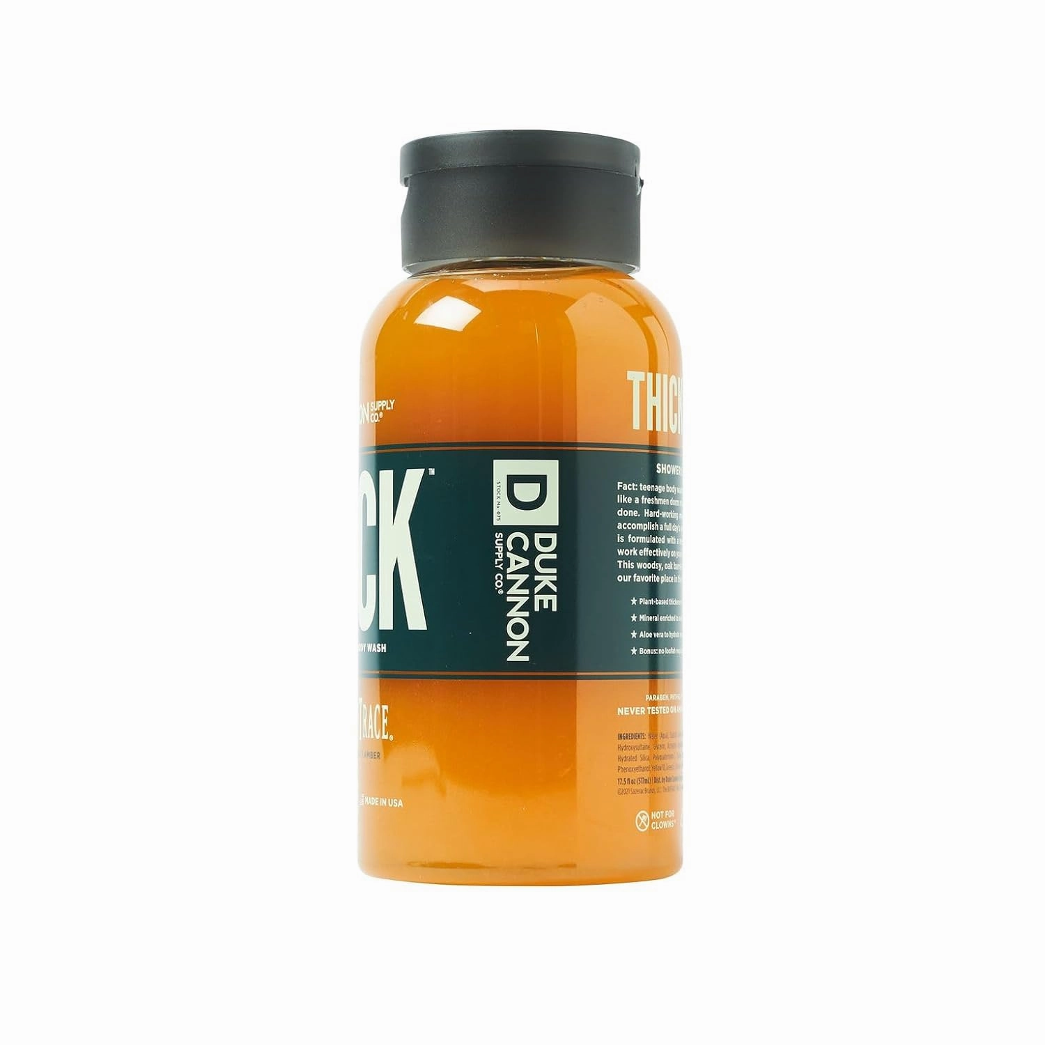 Duke Cannon THICK High Viscosity Body Wash - Bourbon Oak Barrel Scent, 17.5oz - 3X Thicker, Plant-Based, Mineral-Enriched Body Wash for Men with Woodsy Oak & Amber Notes