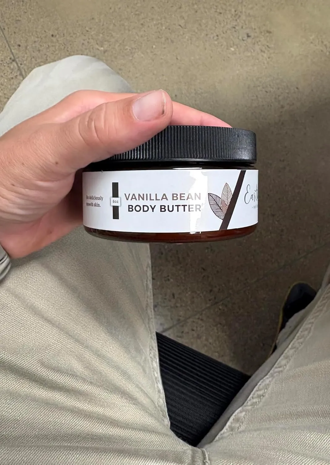 Earthley Wellness, Whipped Body Butter, Vanilla, Ultra-Hydrating & Nourishing, Softens & Soothes Dry Skin, Made with Real Vanilla Beans, Rich in Mango Butter & Apricot Oil (8oz)
