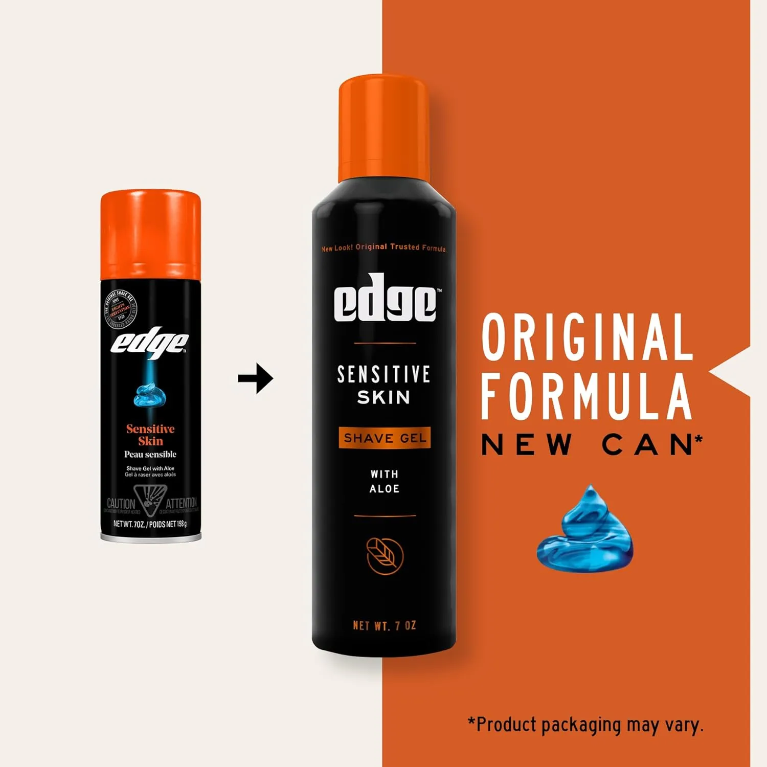 Edge Shaving Gel for Men, Sensitive Skin with Aloe, (6 Pack) - Shave Gel For Men That Moisturizes, Protects and Soothes To Help Reduce Skin Irritation