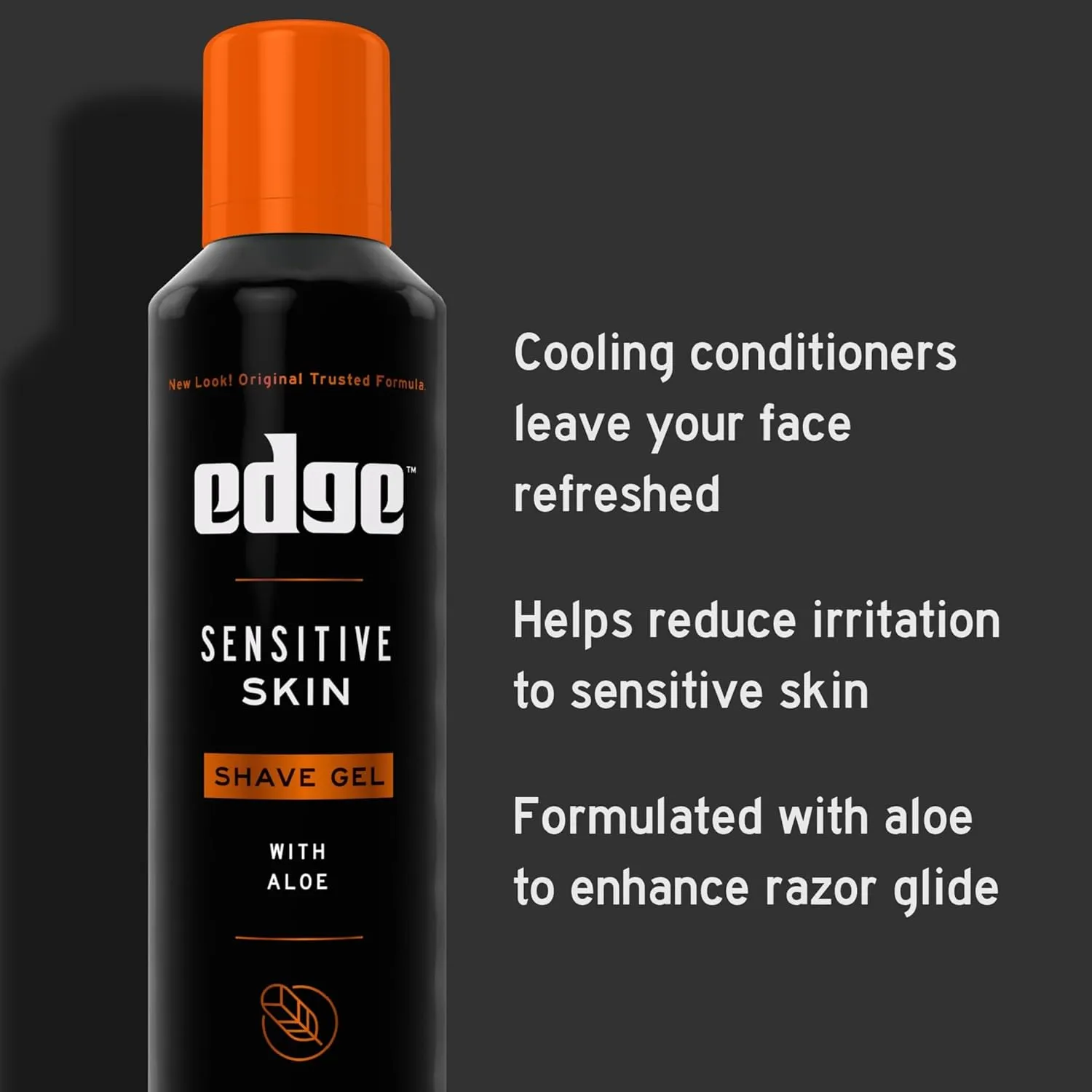 Edge Shaving Gel for Men, Sensitive Skin with Aloe, (6 Pack) - Shave Gel For Men That Moisturizes, Protects and Soothes To Help Reduce Skin Irritation