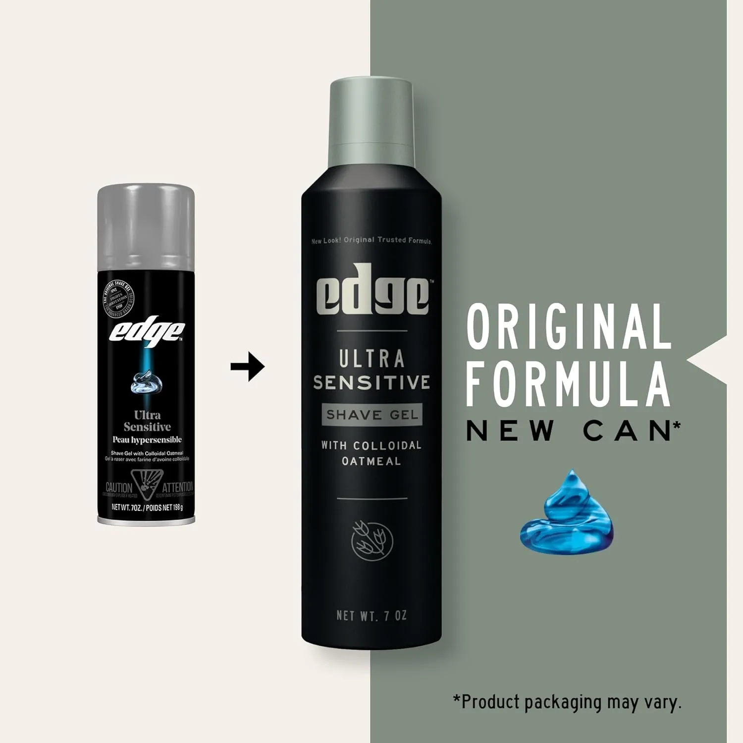 Edge Shaving Gel for Men, Ultra Sensitive with Colloidal Oatmeal, (6 Pack) - Shave Gel For Men That Moisturizes, Protects and Soothes To Help Reduce Skin Irritation