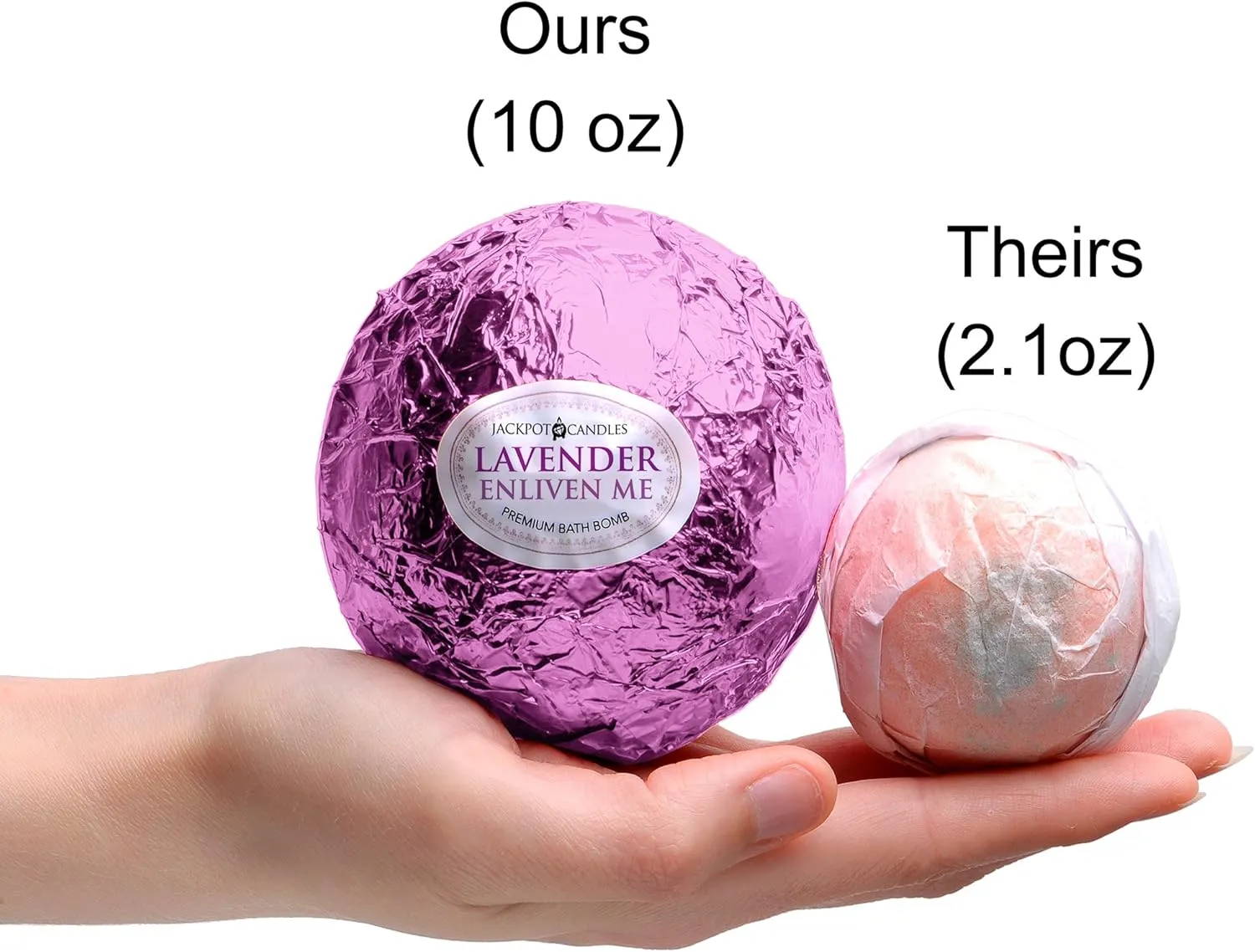 Enliven Me Lavender Bath Bomb with Necklace Created with Crystal Extra Large 10 oz. Made in USA