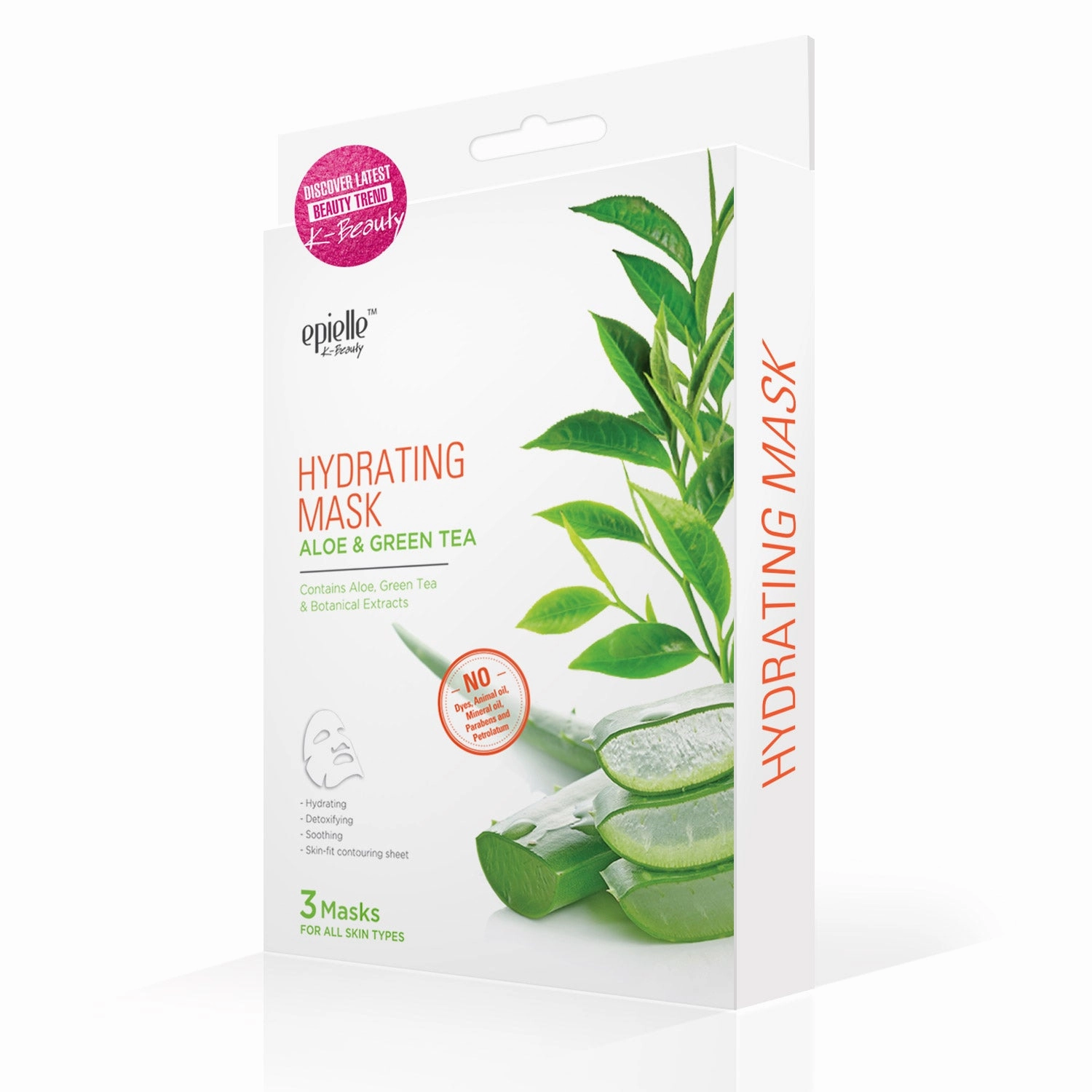 epielle Aloe & Green Tea Hydrating Mask | 3pk