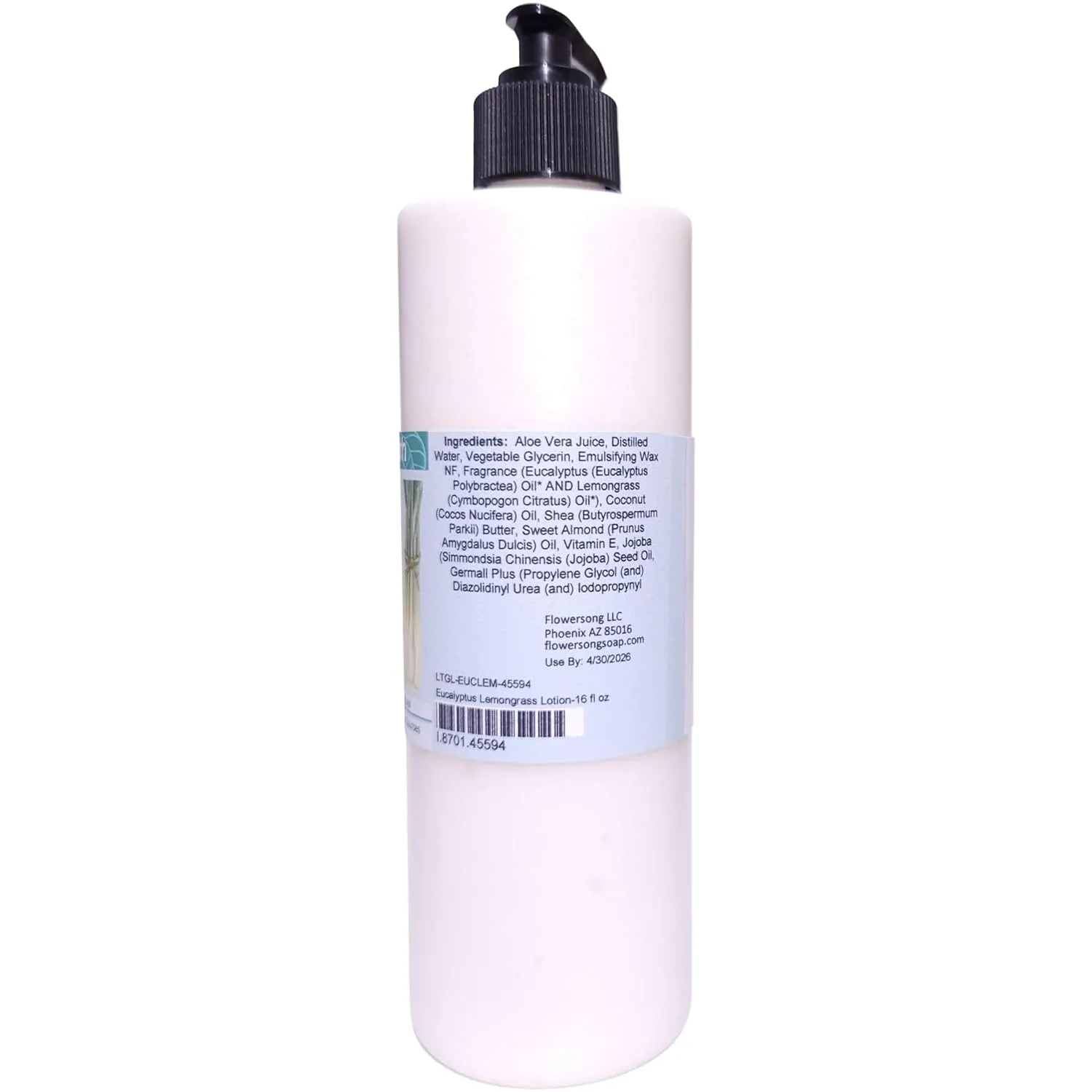 Eucalyptus Lemongrass Lotion (16 ounce) - Pure Essential Oil Fragrance - Absorbs Quickly with a Herbally Clean Natural Scent