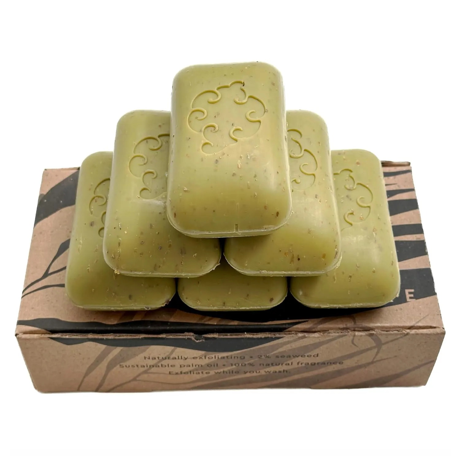 Exfoliating Sea Loofa Soap - Natural Fragrance - Hydrating & Moisturizing Triple-Milled Luxury, 5 oz (Pack of 6)