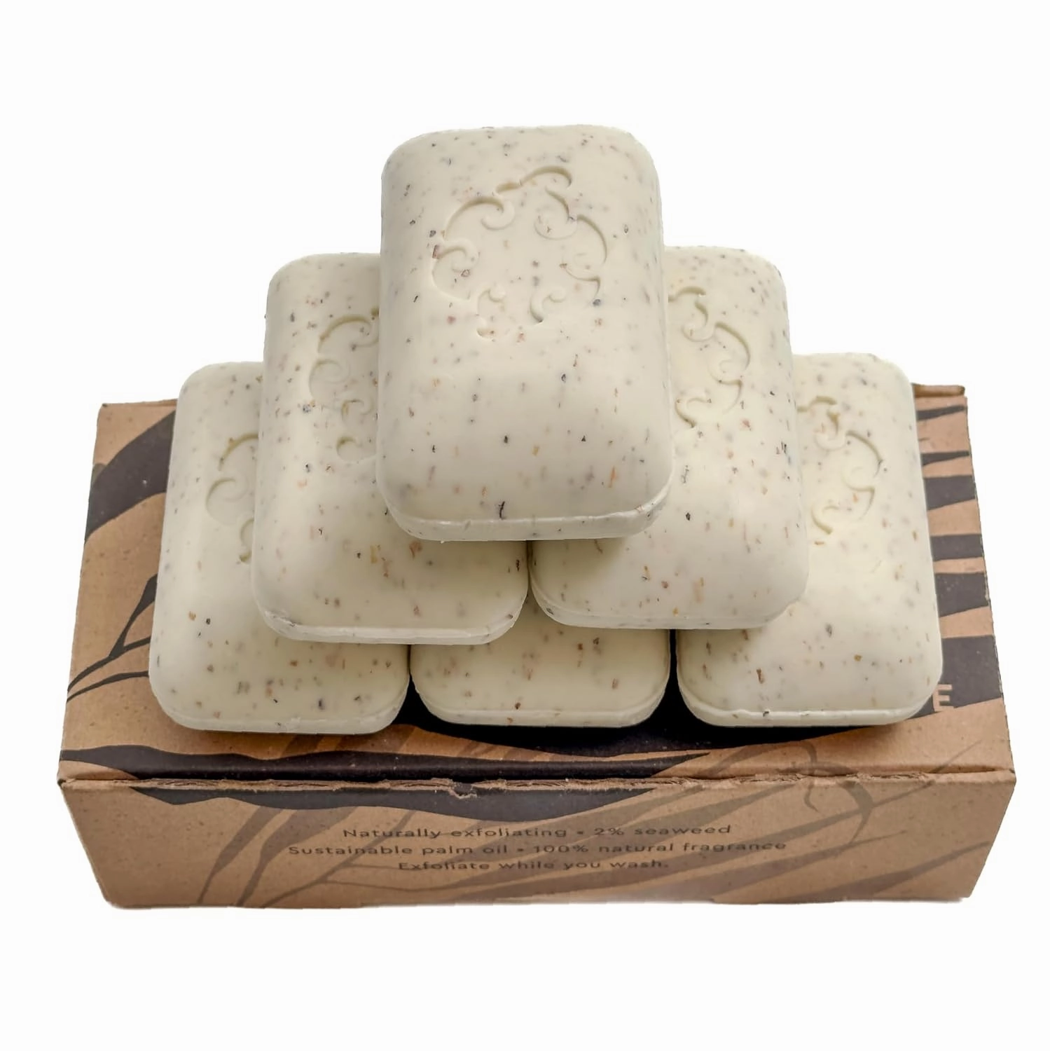Exfoliating Mint Loofa Soap - Natural Fragrance - Hydrating & Moisturizing Triple-Milled Luxury, 5 oz (Pack of 6)
