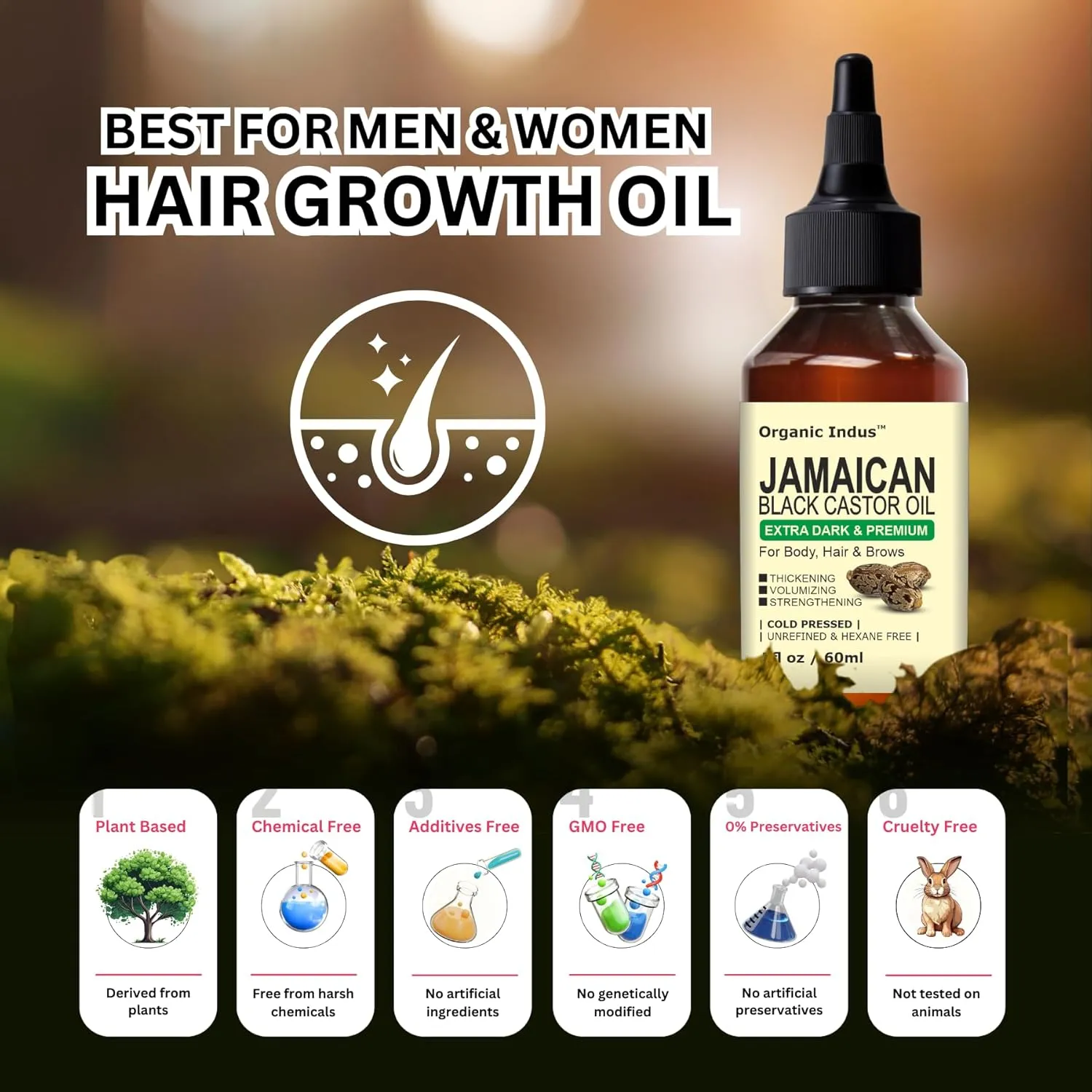 Extra Dark Jamaican Black Castor Oil for Healthy, Thick and Black Hair, Scalp Massage, Skin Moisturizing, Eyelash Growth and Eyebrow Enhancer, 4 Ounce