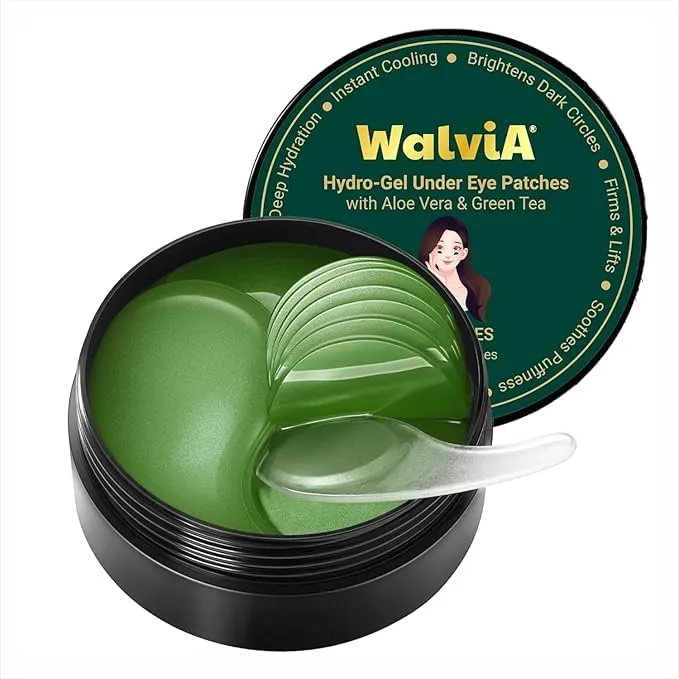 Eye Serum Patch Anti-Aging Under Eye Mask for Removing Dark Circles, Repair Fine Lines Puffiness & Wrinkles(60 Pcs) (Medium, Aloe vera)