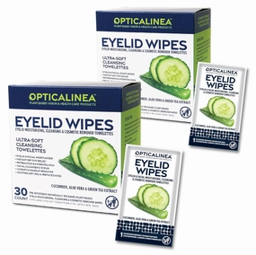 EYELID & LASH Ultra Soft Moisturizing Natural Plant Based Cucumber, Green Tea & Aloe Vera Extra Large 8"x7" Dry Eye Hypoallergenic Rinse Free Scrub Cosmetic Makeup Remover 2 Pack(60 Wipes)