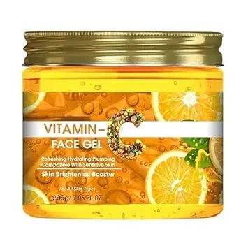 Face Gel 200 gm with Aloe Vera, Honey & Orange Extract, Revive Dry, Dull Skin, Non Sticky, Light & Quick Absorbing | No Parabens & Silicones