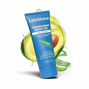 Foaming Transparent Shave Gel (100ml) | Invisible Precision Shaving Gel for Men and Women | For Sensitive Skin | Intense Cooling | Anti-Redness