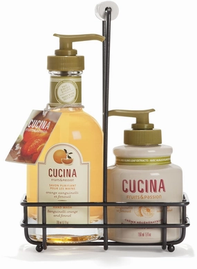 Fruits & Passion [Cucina] - Sanguinelli Orange & Fennel Hand Care Duo Caddy Gift Set | Liquid Hand Soap Wash (5.1 oz) with Hand Cream Lotion (6.8 oz)