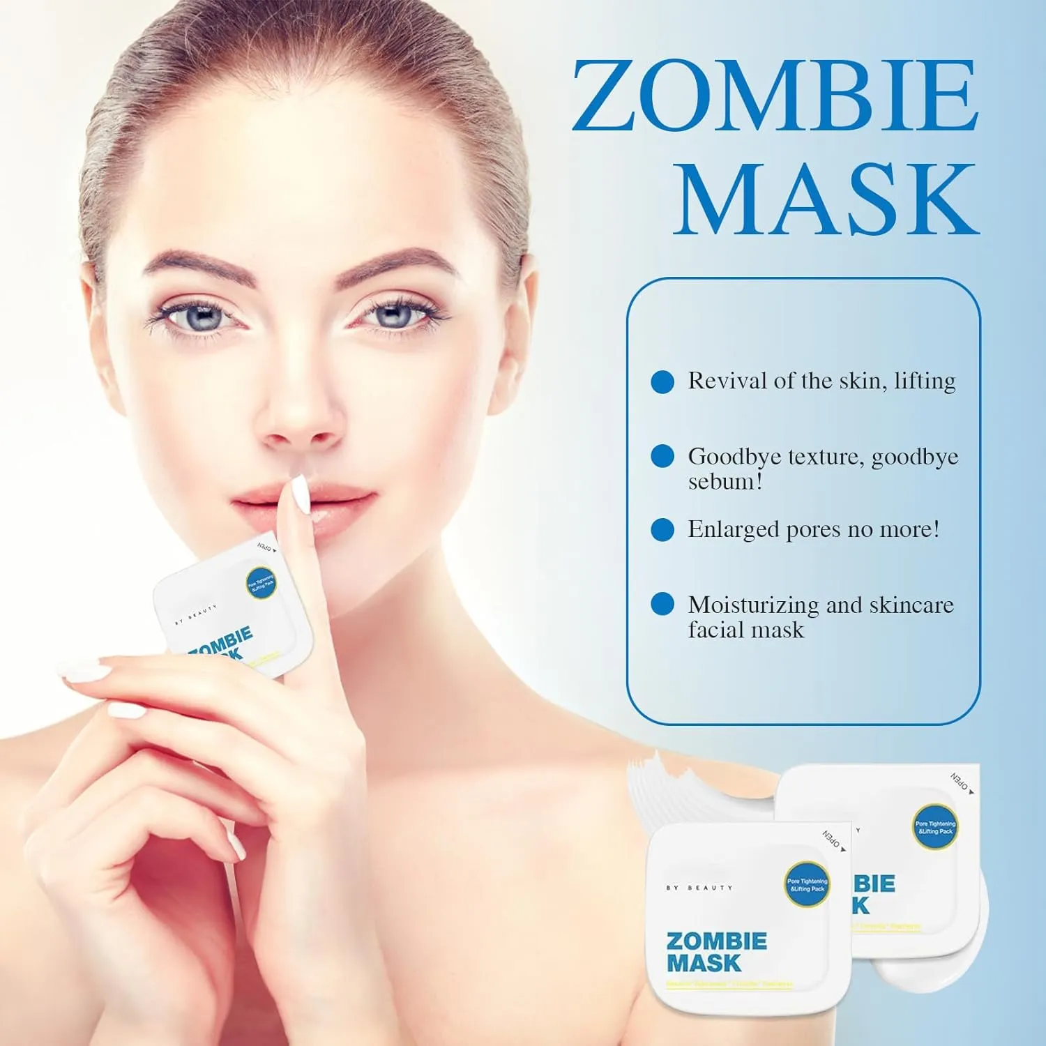 fugit Zombie Facial Mask-2025 New Zombie Mask Skin Care, Hydrating Skincare Face Mask For Smooth Skin Repair,Pore Tightening & Lifting,Firming Skin Wash Off Face Mask (1 set)