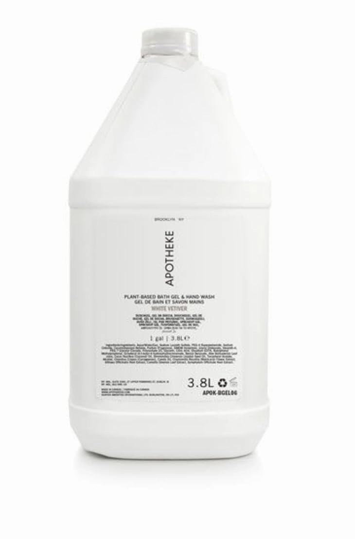 Fuzzion Apotheke White Vetiver Plant Based Body Wash Shower Gel - 1 Gallon