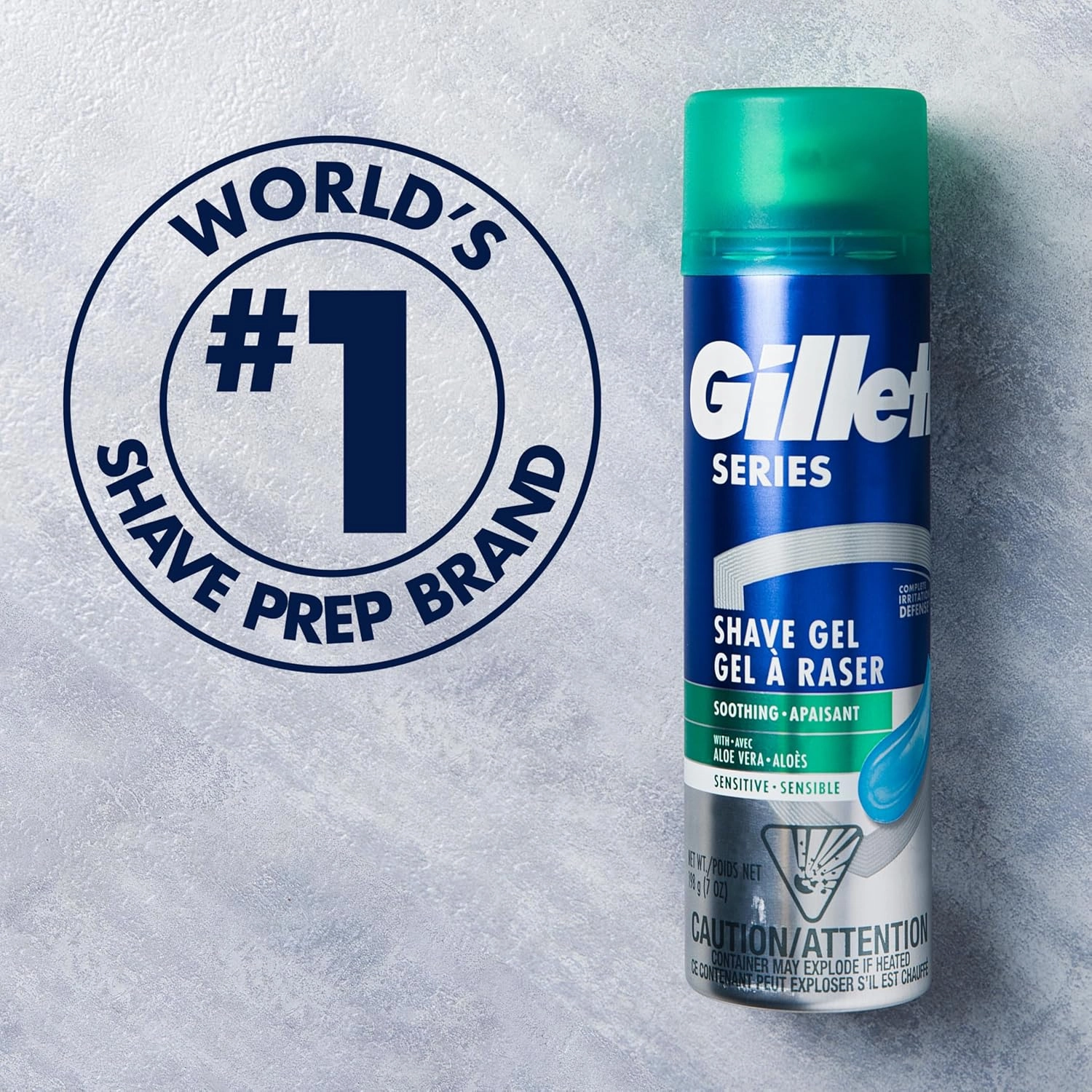 Gillette Series 3X Sensitive Shave Gel, Hydrates, Protects and Soothes Sensitive Skin, 7 Ounce (Pack of 6)