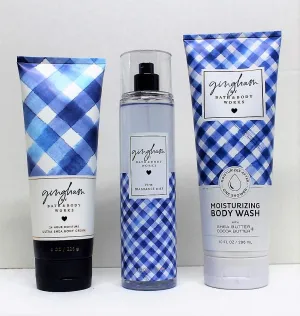Gingham - 3 pc. Gift Set - Ultra Shea Body Cream, Fine Fragrance Mist and Moisturizing Body Wash (2019)