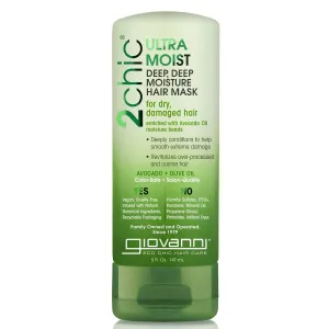 GIOVANNI Ultra-Moist Deep, Deep Moisture Hair Mask - Avocado & Olive Oil, Creamy Hydration Formula, Enriched with Aloe Vera, Shea Butter, Botanical Extracts, No Parabens, Color Safe - 5 oz
