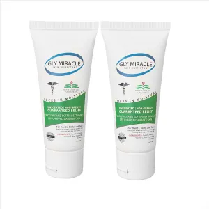 GLY MIRACLE Moisturizing Body Cream for Extremely Dry Skin, Non-Greasy Skin Humectant for Hands, Body & Feet, Body Lotion for Extremely Dry Skin, Non-Oily 2 Ounce 2 PACK BUNDLE Unscented
