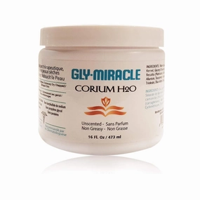 GLY MIRACLE Corium H2O Moisturizing Body Cream, 16 Ounce Jar - Non-Greasy Skin Humectant for Sensitive, Extremely Dry Skin, Hands, Body, and Feet, Fragrance-Free with Pure Glycerin, No Parabens