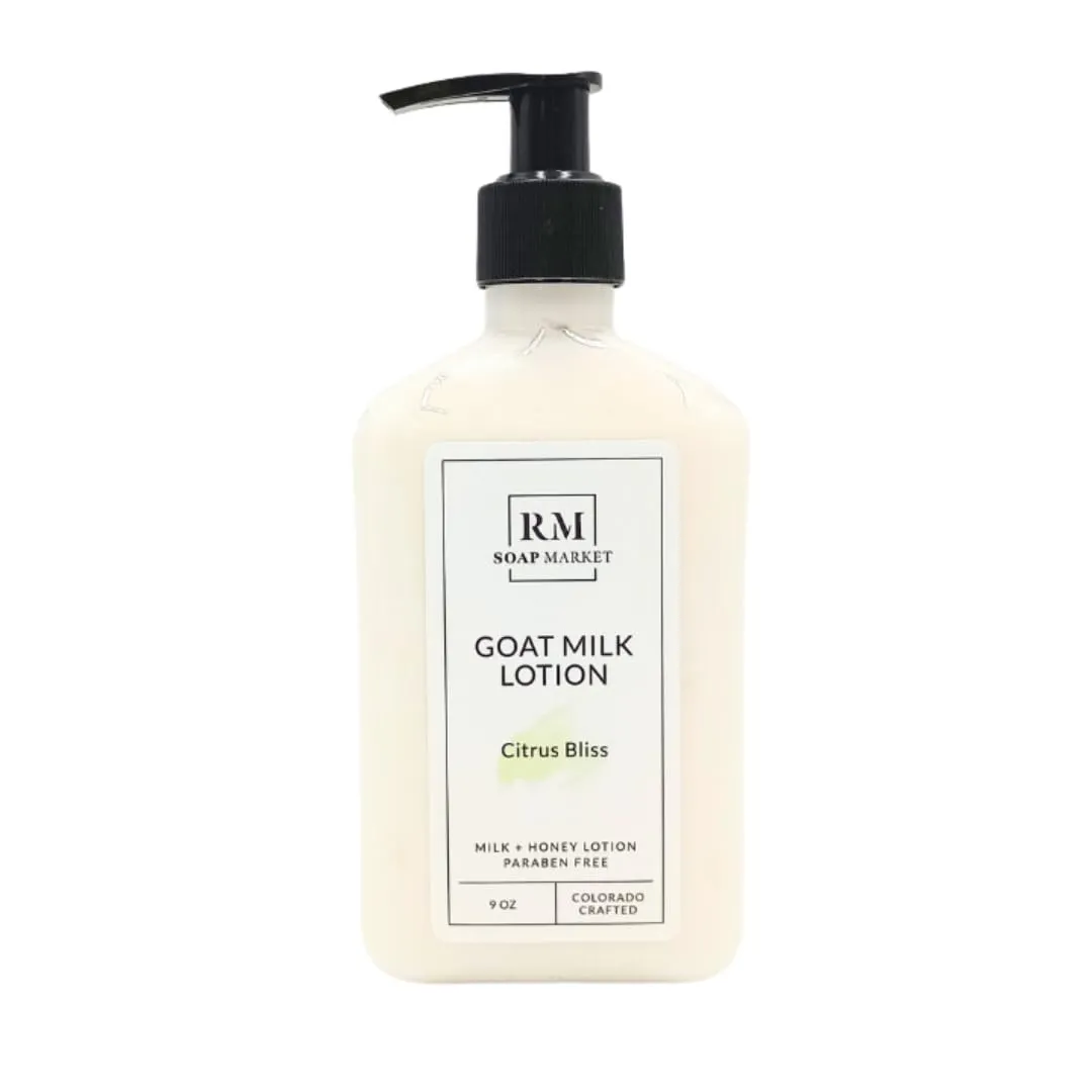 Goat Milk Lotion, Citrus Bliss Fragrance, Hydrating Lotion for Men & Women With Nourishing Goat Milk, Shea Butter, Sunflower Oil & Aloe, Packed With Vitamin A, E & Selenium, 9 Oz