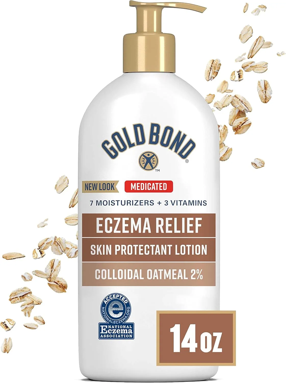 Gold Bond Medicated Extra Strength Body Lotion, 14 oz., Moisturizes, Relieves & Soothes, Skin Moisturizer