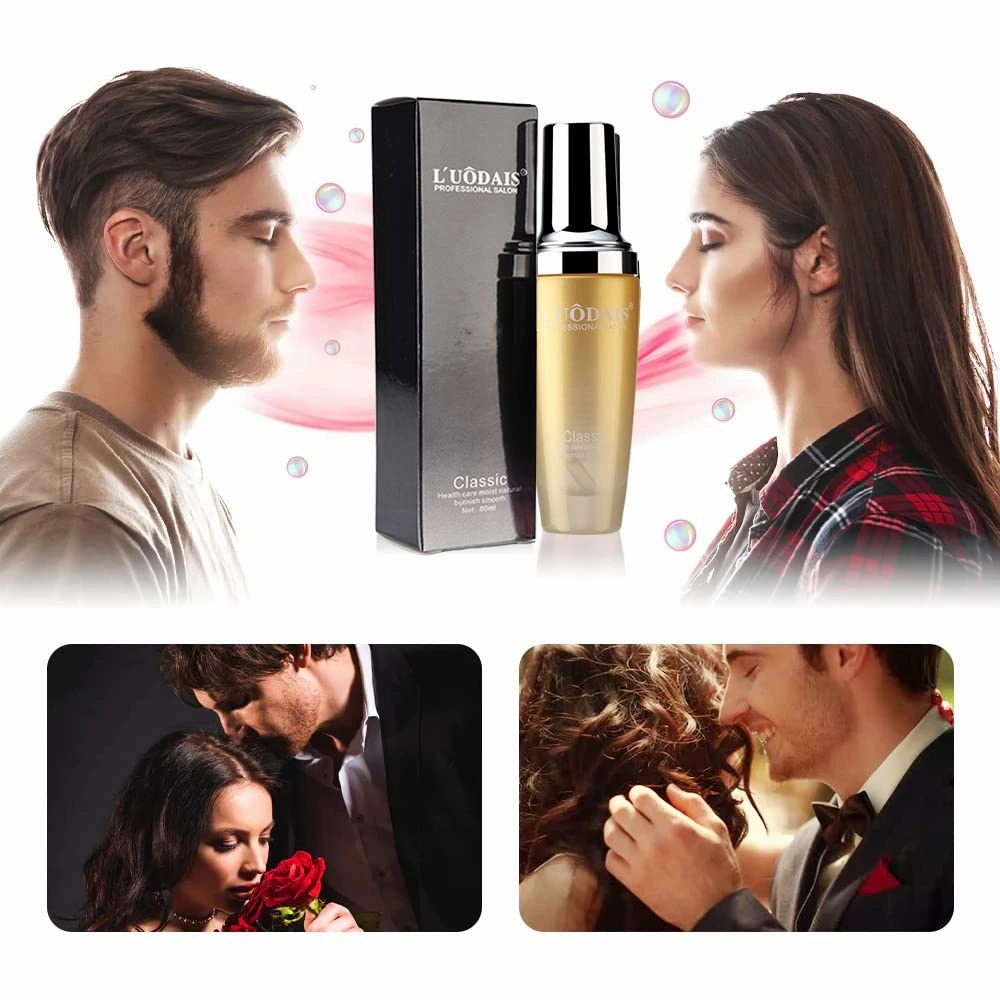 GoldenLUX Fheromotherapy Serum - Pheromone Hair Oil for Freshly Light and Shiny Hair, 2.7 Fl Oz (2 Bottles)