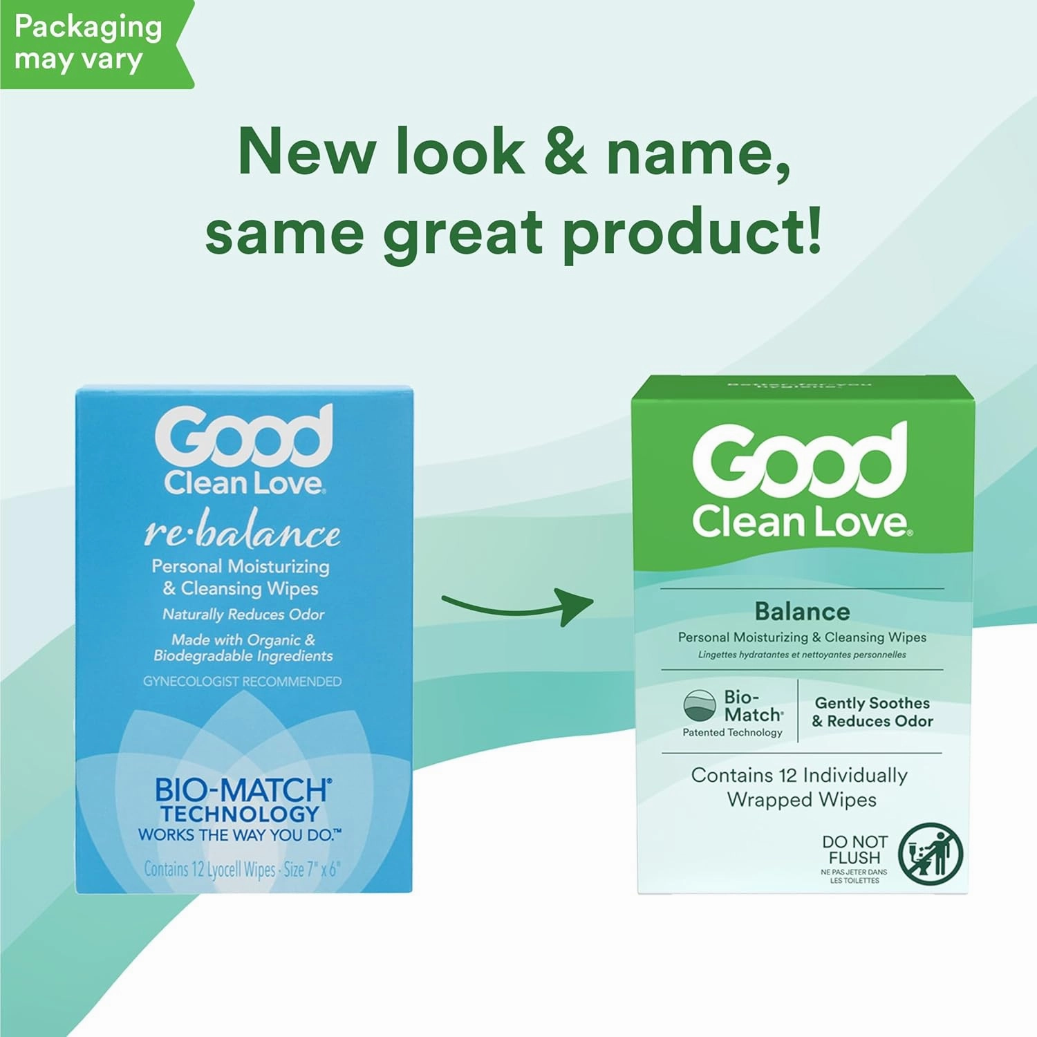 Good Clean Love Balance pH-Balanced Feminine Wipes, Supports Vaginal Health Naturally & Reduces Odor, Non-Irritating Moisturizing & Cleansing Hygiene Product Made with Organic Aloe, (24 Count)
