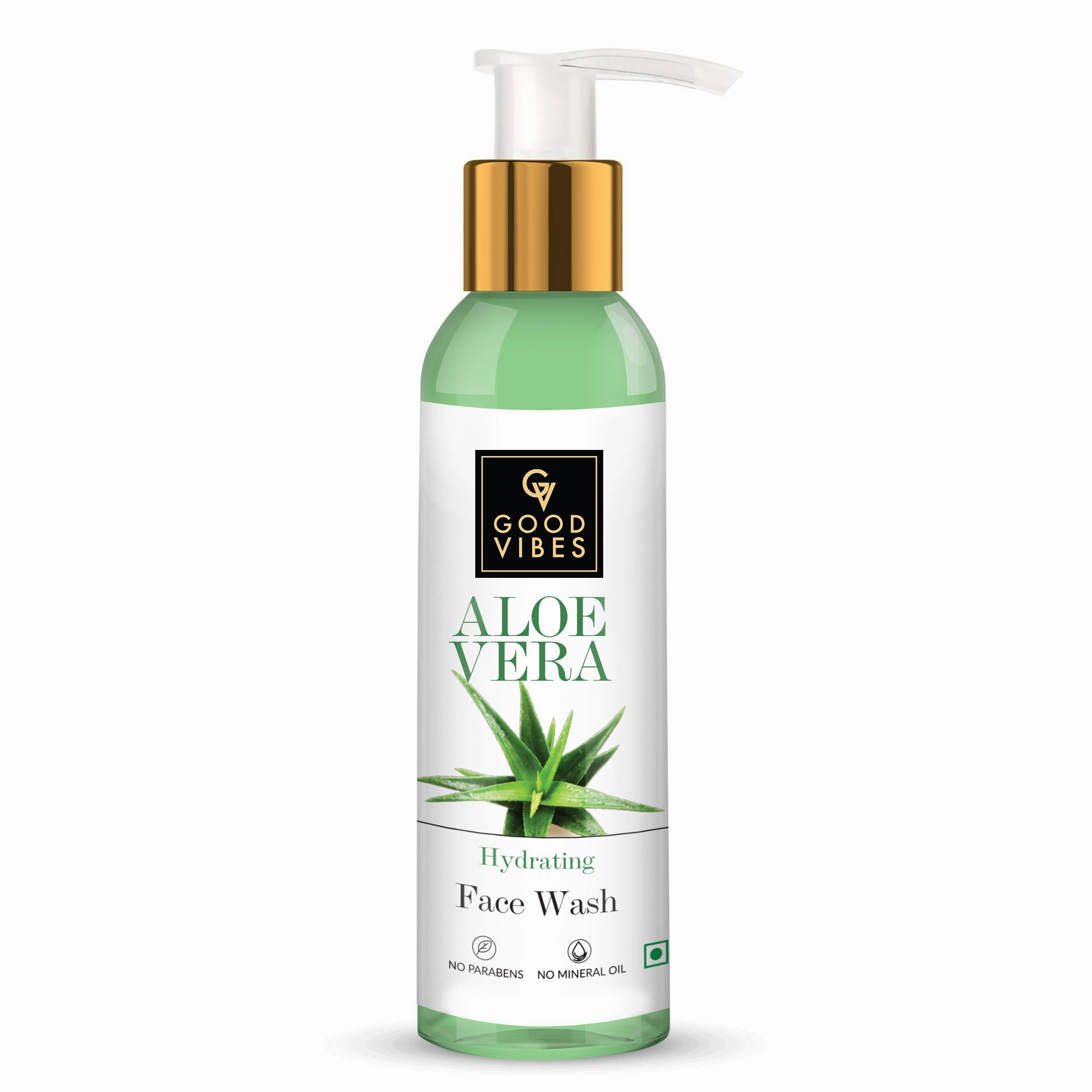 Good Vibes Aloe Vera Hydrating Face Wash | Hydrating, Cleansing | No Parabens, No Mineral Oil, No Animal Testing (120 ml)