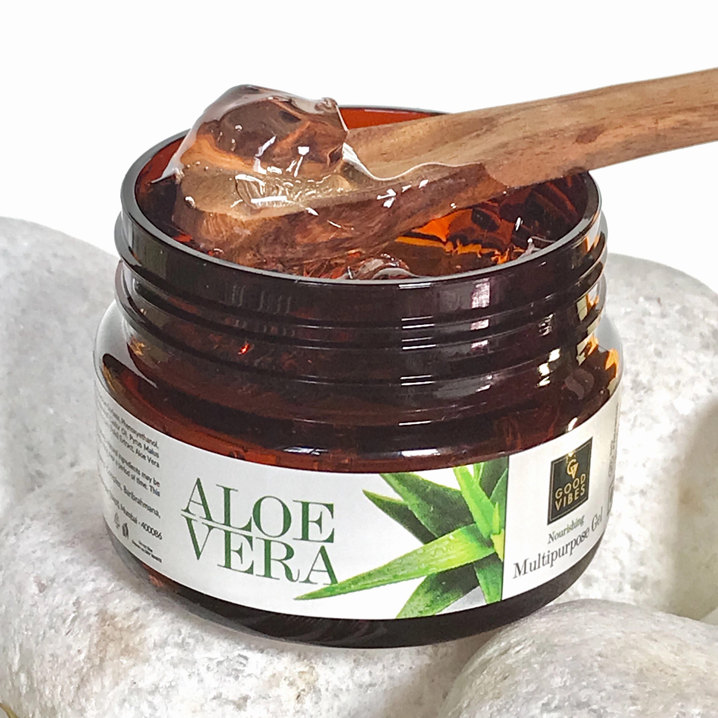 Good Vibes Aloe Vera Nourishing Multipurpose Gel |Anti-Acne, Ageing | With Neem | No Parabens, No Sulphates, No Mineral Oil, No Animal Testing (100 g)