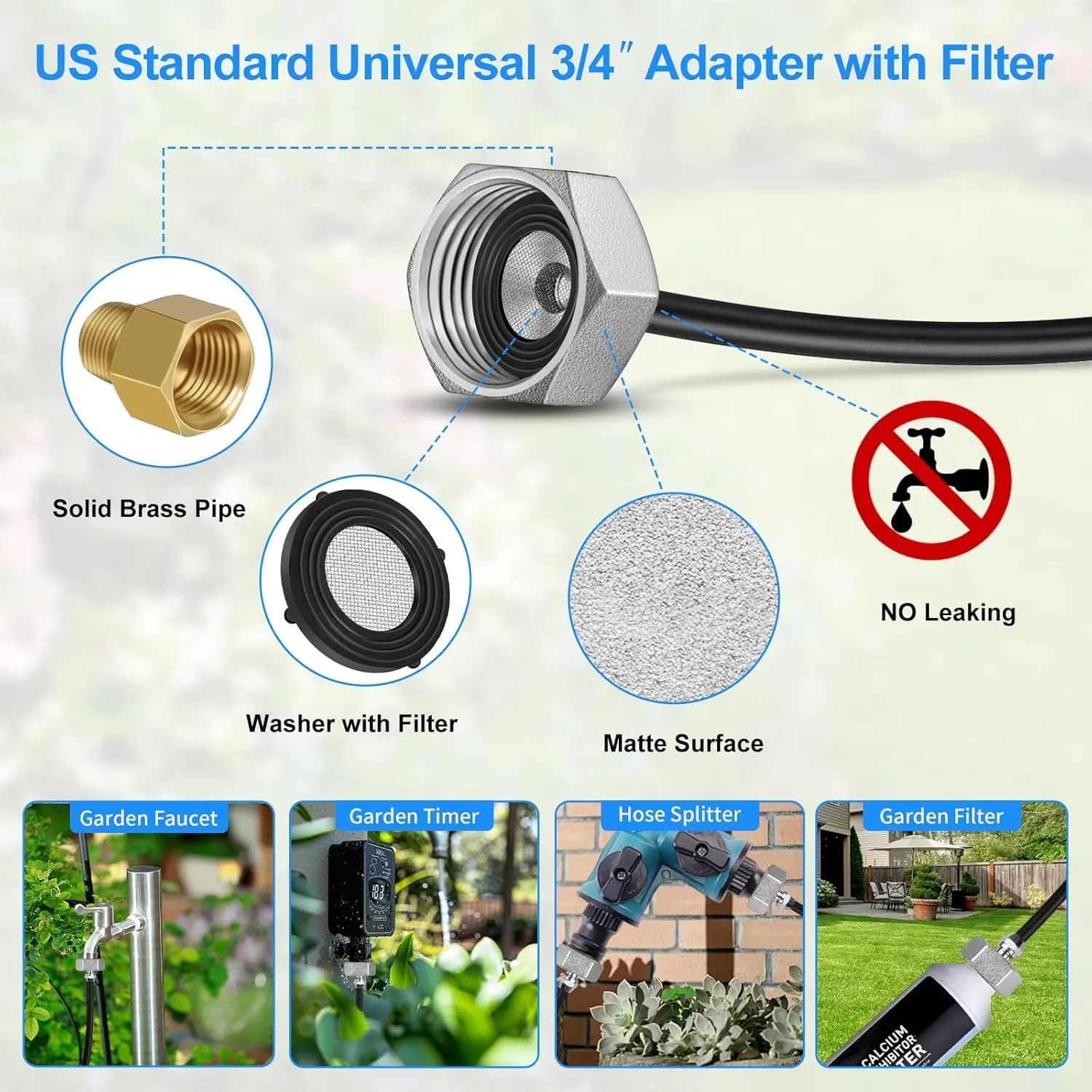 GOXAWEE Misting System, 75FT (23M) Misting Line   28 Brass Mist Nozzles   Brass Adapter(3/4"), Misters for Outside Patio Cooling Outdoor Garden Greenhouse Trampoline for Waterpark