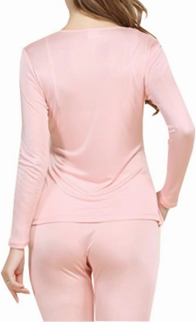 Grenasasilk Womens Silk Long Underwear Mulberry Silk Long Johns Silk Thermal Underwear Sets Cold Weather Base Layer