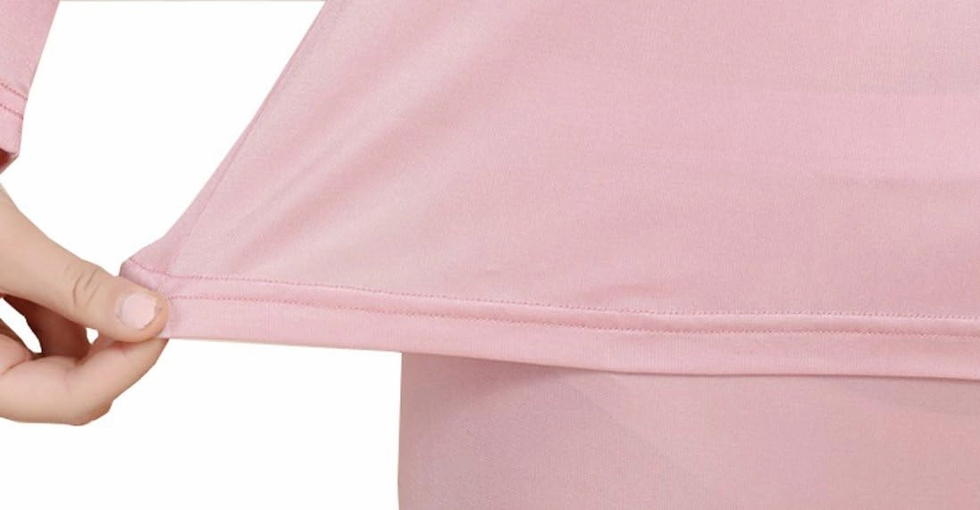 Grenasasilk Womens Silk Long Underwear Mulberry Silk Long Johns Silk Thermal Underwear Sets Cold Weather Base Layer