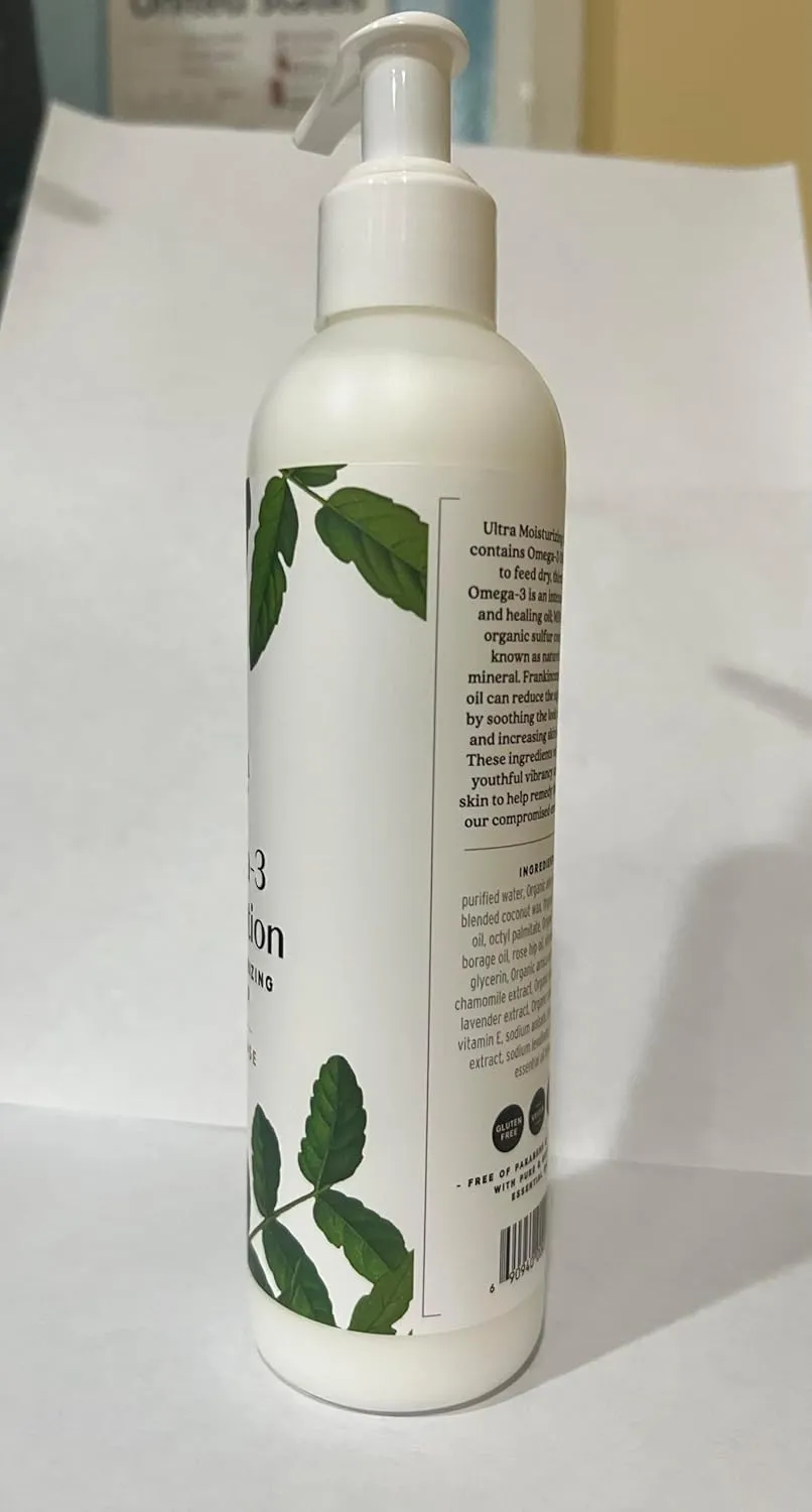 Griffin Remedy Omega-3 Body Lotion-Frankincense Essential Oils and Organic MSM, Ultra Moisturizing, All Natural, Paraben Free, Sulfate Free 8 fl oz