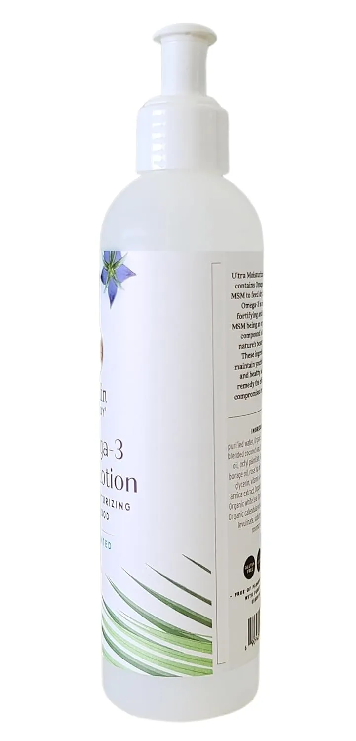 Griffin Remedy Omega-3 Body Lotion-Unscented with Organic MSM and Essential Oils, Ultra Moisturizing, All Natural, Paraben Free, Sulfate Free 8 fl oz