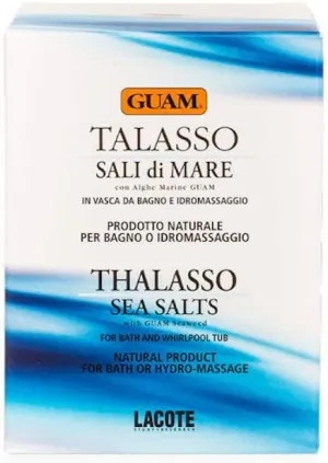 GUAM TALASSO Organic Bath Salts for Relaxation with Sea Salt and Essential Oils - Unique Full Bath Soak Formula for Stress - A Natural Moisturizer with Aromatherapy - 2.2 LB - by Guam Beauty