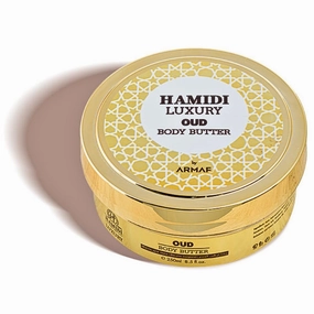 Hamidi Luxury Oud Body Butter For Women 250ML (8.4 OZ) Ultra Moisturizing body butter For Dry Skin, Nourishing And Replenishes Dry Skin, Experience Deep Cleansing With Luxurious Oud Sweet Scent