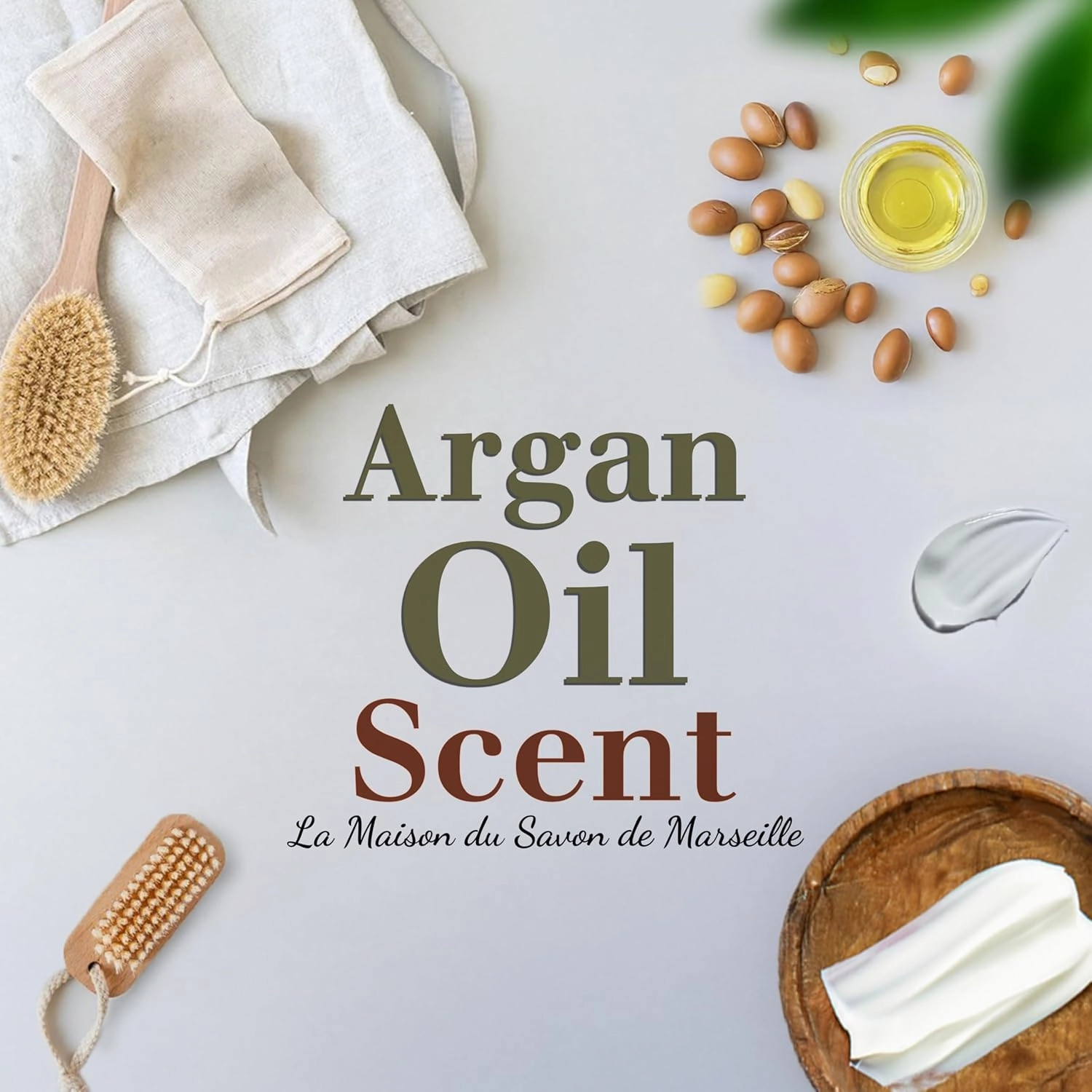 Hand & Body Soap Bars Trio - Argan Oil Moisturizing French Soap with Organic Shea Butter - Rich Creamy Lather - 97% Natural Ingredients - Solid Bath Cleanser Made in Provence - 3x4.4 oz