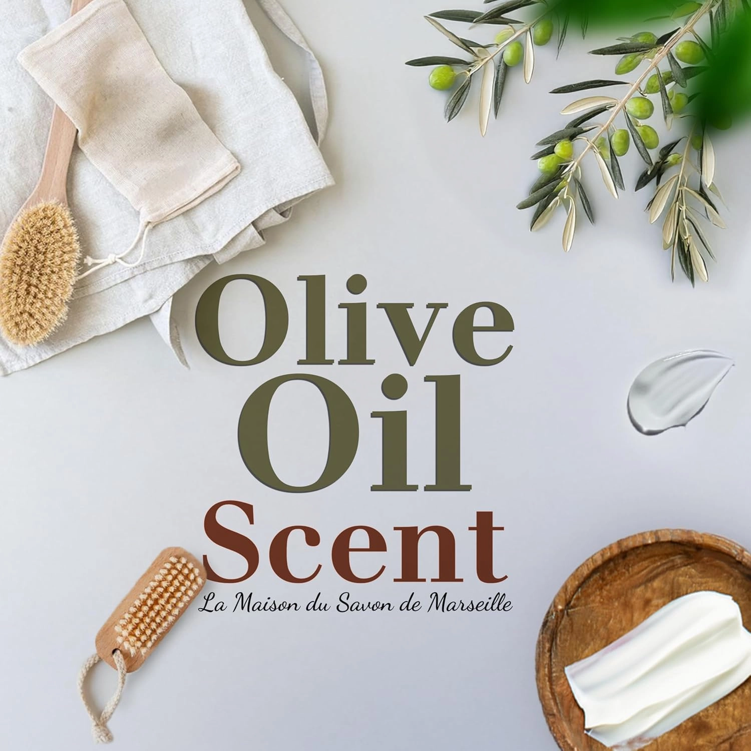 Hand & Body Soap Bars Trio - Olive Oil Moisturizing French Soap with Organic Shea Butter - Rich Creamy Lather - 97% Natural Ingredients - Solid Bath Cleanser Made in Provence - 3x4.4 oz