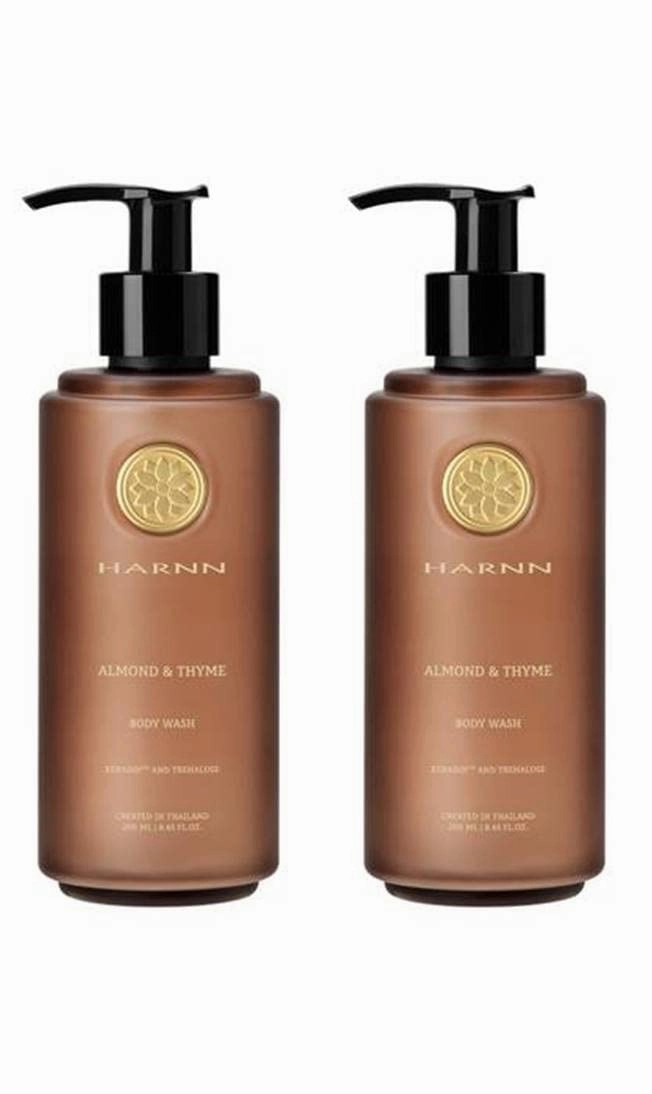 HARNN Almond and Thyme Body Wash 8.45 Fl Oz. (Pack of 2)