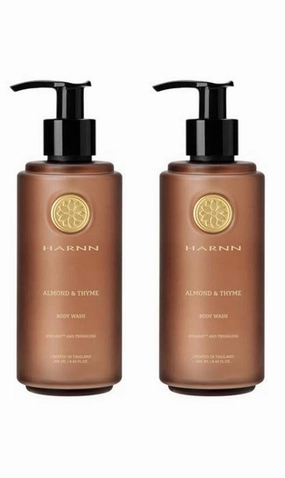 HARNN Almond and Thyme Body Wash 8.45 Fl Oz. (Pack of 2)