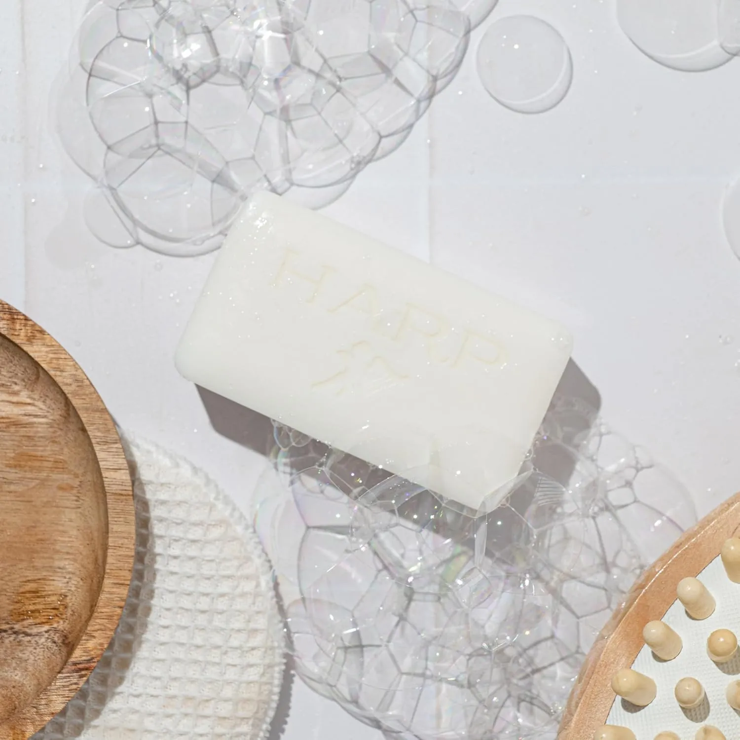 HARP pH-Balanced Body Wash Bar - Exceptionally Gentle For Dry or Sensitive Skin   Shea Butter-Borage oil- Meadowfoam | Non-Comedogenic | Soap-Free, Lye-Free. FRAGRANCE FREE (No Masking agents added)