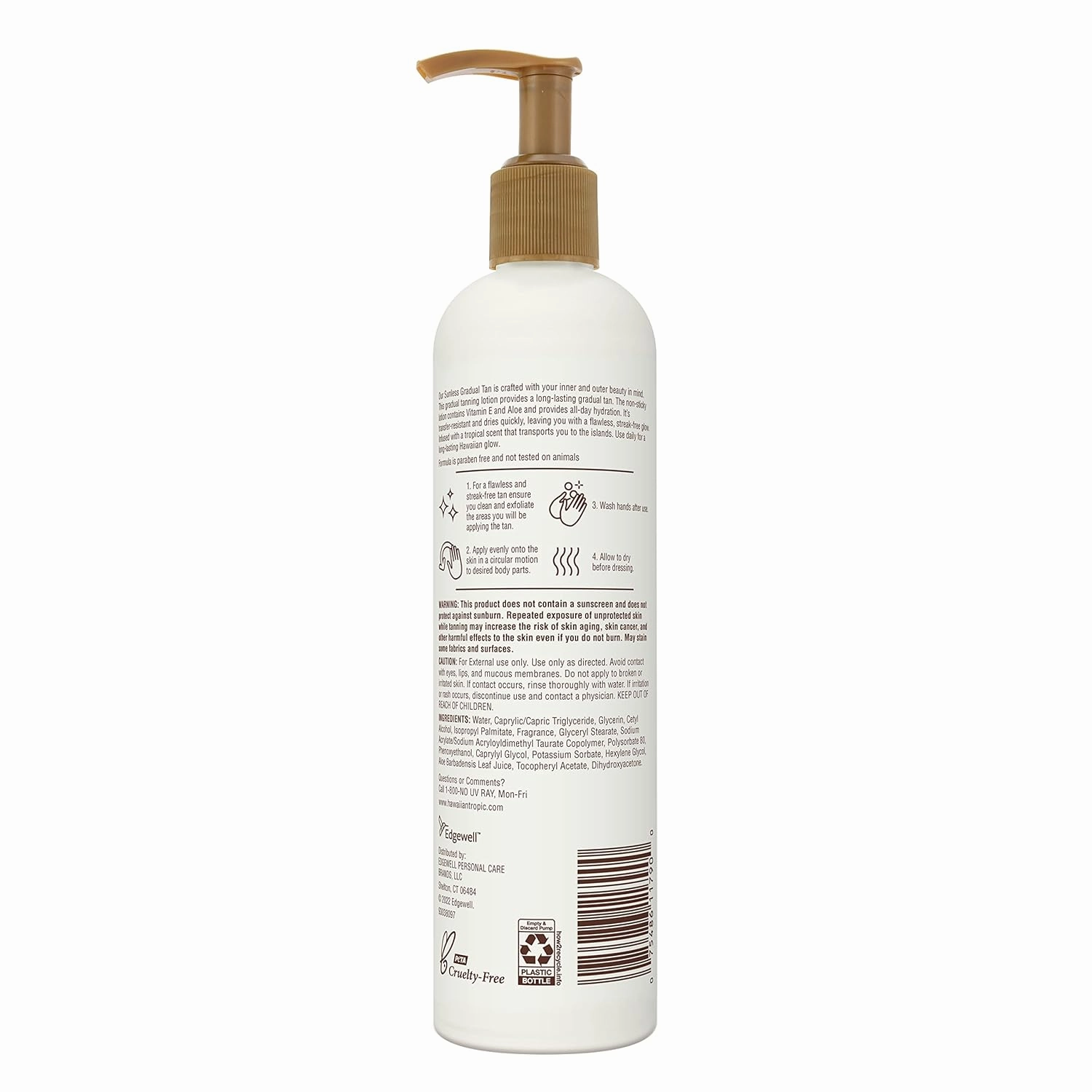 Hawaiian Tropic Gradual Tan Self Tanning Lotion, 12.6oz | Sunless Tanner